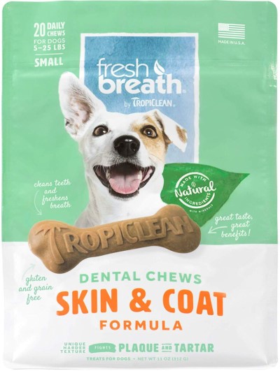 Fresh Breath by TropiClean Skin and Coat Dental Chews