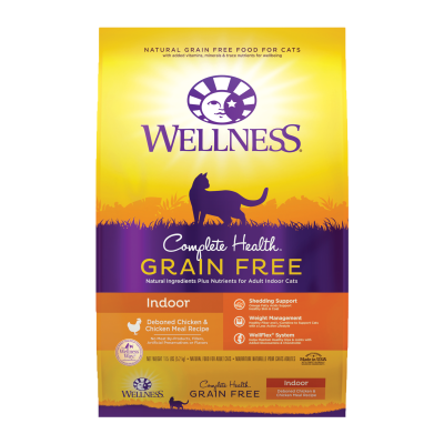 Wellness Complete Health™ Grain Free Indoor: Deboned Chicken & Chicken Meal for Cats