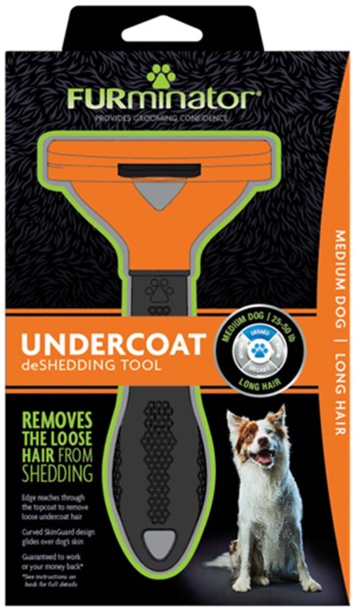 FURminator® Undercoat deShedding Tool-Medium Dog Long Hair