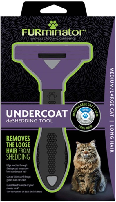 FURminator® Undercoat deShedding Tool-Medium/Large Cat Long Hair