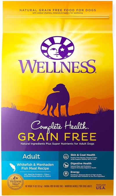 Wellness Complete Health Grain Free Whitefish & Menhaden Fish Meal Recipe Dog Food