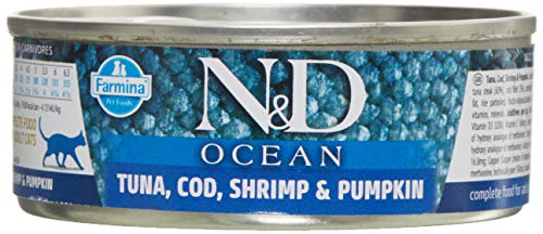 Farmina N&D Feline Cod, Shrimp, & Pumpkin Adult Wet Food