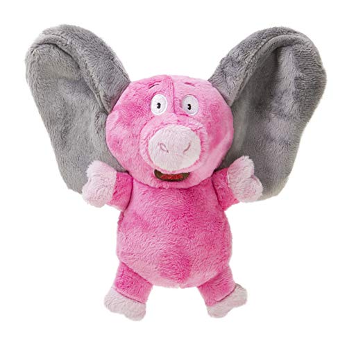goDog Silent Squeak™ Flips Pig and Elephant Chew Guard Ultrasonic Squeaker Plush Dog Toy