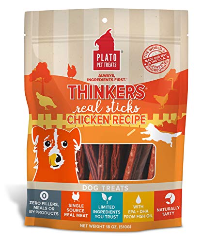 Plato Pet Treats Thinker Sticks - Chicken Dog Treats