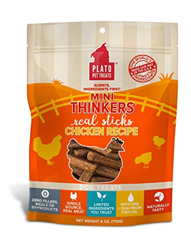 Plato Pet Treats Thinker Sticks - Chicken Dog Treats