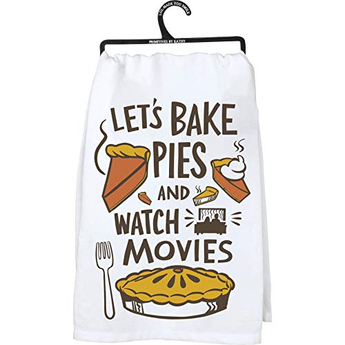 Primitives by Kathy Dish Towel - Let's Bake Pies and Watch Movies