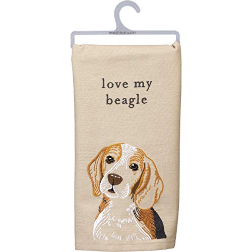 Primitives by Kathy Kitchen Towel-Love My Beagle