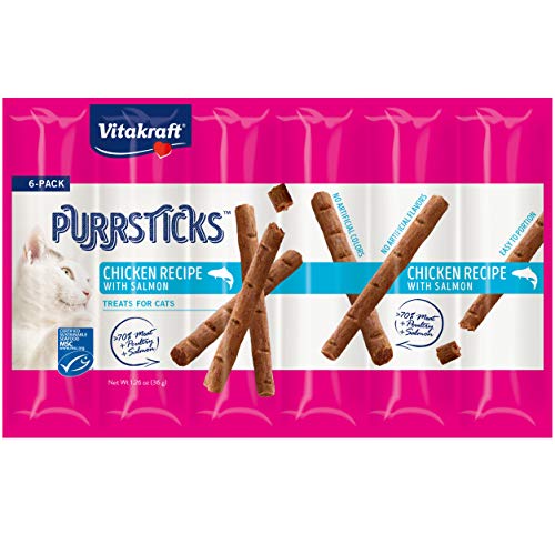 Vitakraft® Purrsticks™-Chicken Recipe with Salmon, 6 Pack