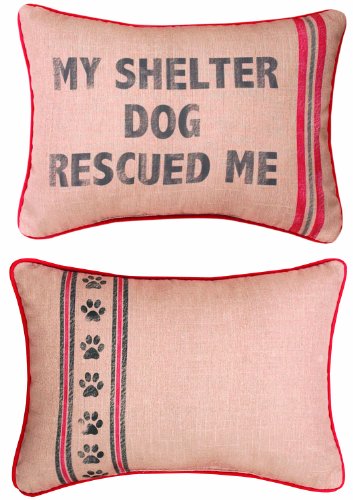 Manual Woodworkers Pillow - My Rescue Dog Rescued Me