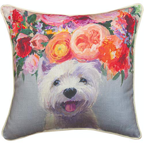Pillow, Westie Dogs in Bloom