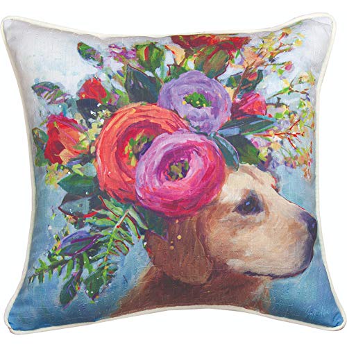 Pillow, Labrador Dogs in Bloom