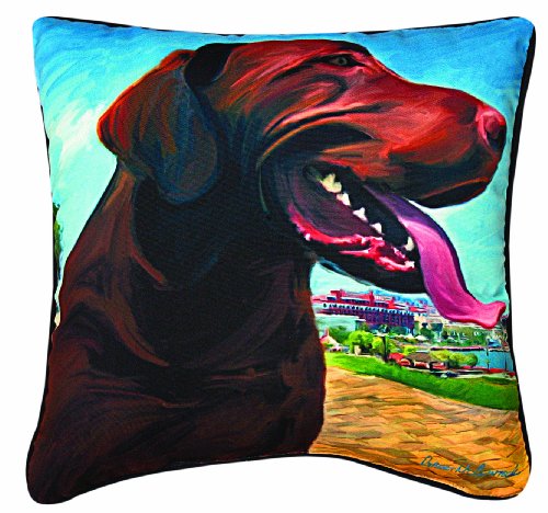 Pillow, Chocolate Lab View from the HIll