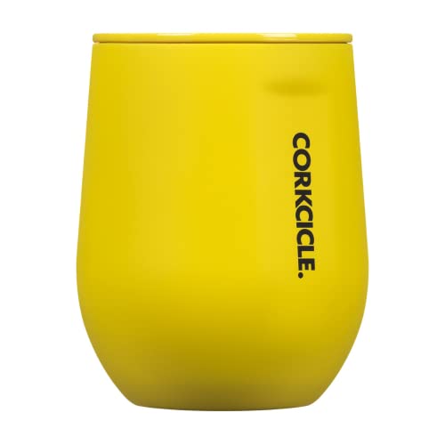 Corkcicle Stemless-Neon Yellow