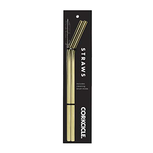 Corkcicle Straws-Gold