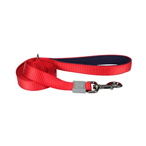 Coastal Pet Products Life is Good® Padded Handle 1" Dog Leash-Red