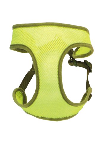 Comfort Soft Wrap Adjustable Dog Harness-Lime-3/4" x 22"-28"-