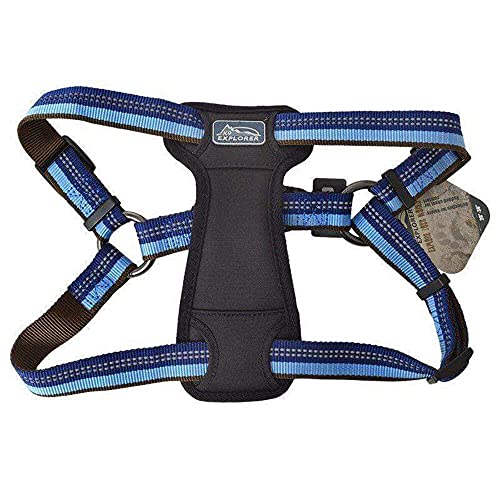 K9 Explorer Reflective Adjustable Padded Dog Harness-Sapphire