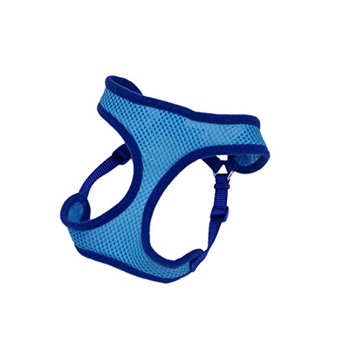 Comfort Soft Wrap Adjustable Dog Harness-Blue-3/8" x 14"-16"-