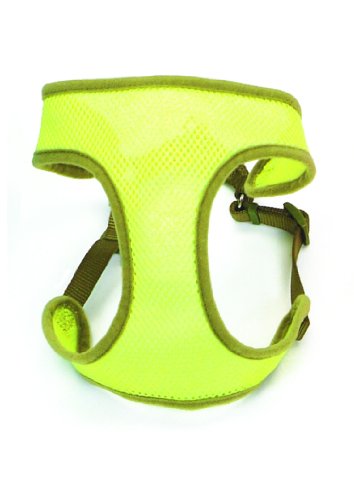 Comfort Soft Wrap Adjustable Dog Harness-Lime-5/8" x 16"-19"-