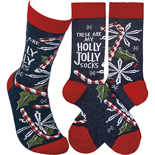 Primitives by Kathy Socks-These are My Holly Jolly Socks
