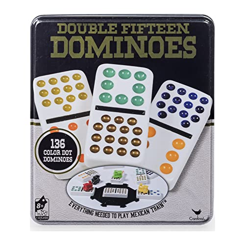 Spin Master Games Double Fifteen Color Dot Dominoe