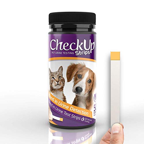 CheckUp Pet Urine Testing Strips-Blood in Urine Detection for Pets
