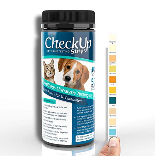 CheckUp Pet Urine Testing Strips-10-in-1 Wellness Test for Pets