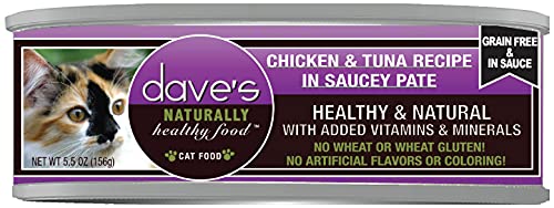 Dave's Naturally Healthy™ Chicken & Beef Recipe in Saucey Paté for Cats