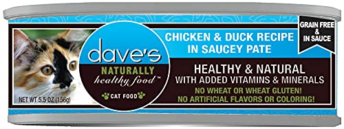 Dave's Naturally Healthy™ Chicken & Duck Recipe in Saucey Paté for Cats