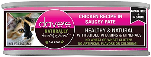 Dave's Naturally Healthy™ Chicken & Lamb Recipe in Saucey Paté for Cats