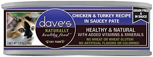 Dave's Naturally Healthy™ Chicken & Turkey Recipe in Saucey Paté for Cats