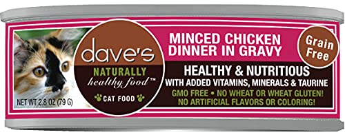 Dave's Naturally Healthy™ Minced Chicken Dinner in Gravy for Cats