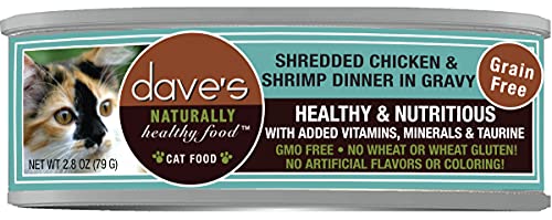 Dave's Naturally Healthy™ Shredded Chicken & Shrimp Dinner in Gravy for Cats