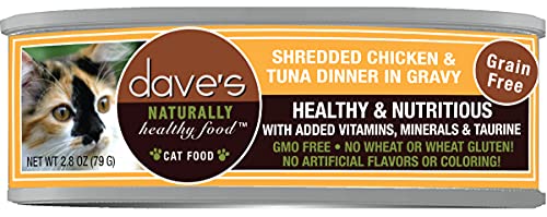 Dave's Naturally Healthy™ Shredded Chicken & Tuna Dinner in Gravy for Cats