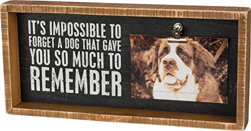 Primitives by Kathy Inset Box Frame-It's Impossible To Forget A Dog That Gave You So Much To Remember