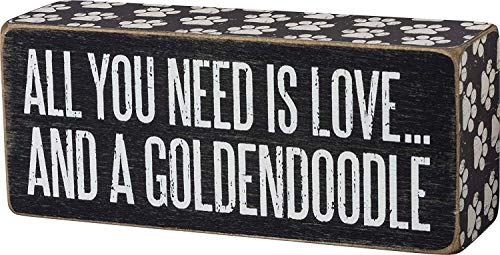 Primitives by Kathy Box Sign-All You Need Is Love and a Goldendoodle