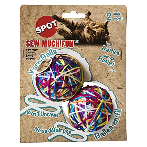 Sew Much Fun Yarn Ball Cat Toy-2 Pack