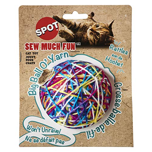 Yarn Ball Cat Toy-Multi Color 3.5in