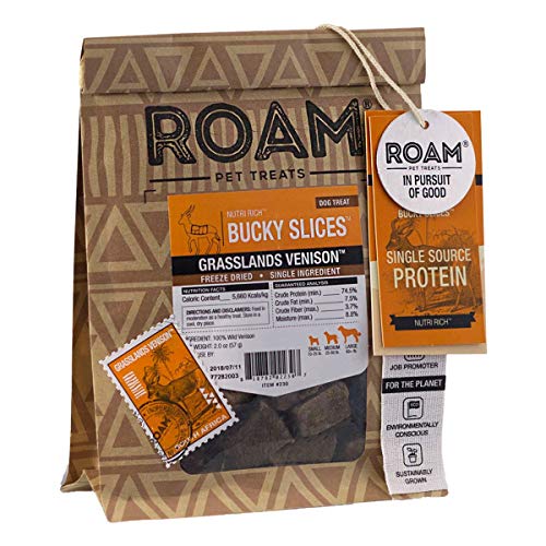 ROAM® Bucky Slices™  Freeze-Dried Dog Treats-Grasslands Venison™