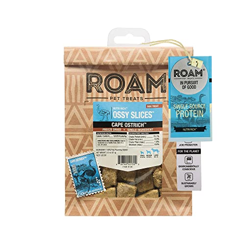ROAM® Ossy Slices™  Freeze-Dried Dog Treats-Eastern Cape Ostrich™