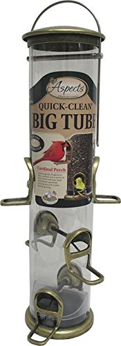 Quick-Clean Seed Tube Bird Feeder Big Tube-Antique Brass