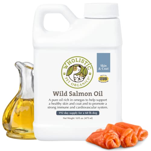 Wholistic Pet Organics Dog Skin & Coat Supplement - Wild Salmon Oil