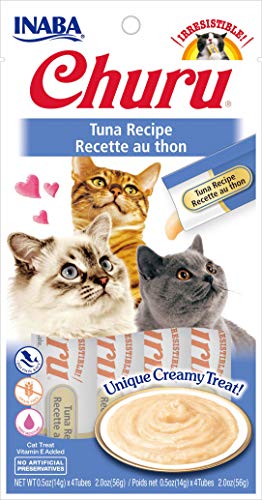 Inaba Lickable Cat Treats - Churu Purees Tuna-4 Pack