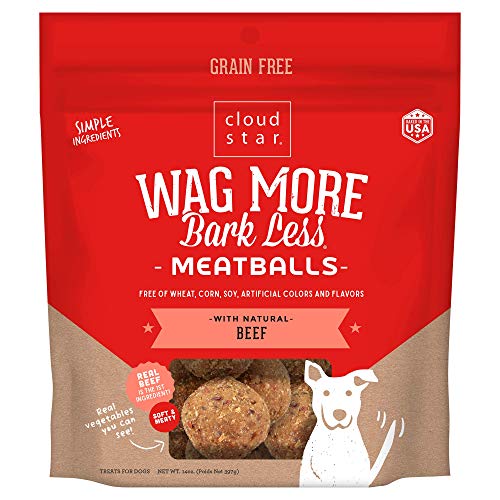 Cloud Star Dog Treats - Wag More Bark Less Meatballs Beef