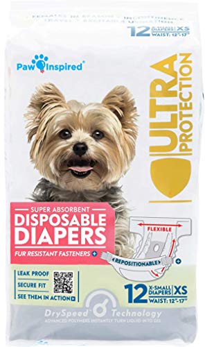 Paw Inspired Disposable Dog Diapers-12 count