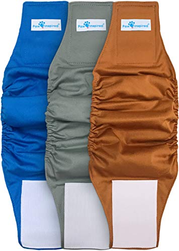 Paw Inspired Washable Male Wraps, 3 count