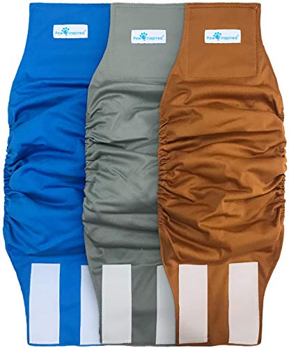 Paw Inspired Washable Male Wraps-3 Count