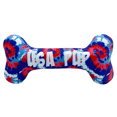 Huxley & Kent Power Plush Dog Toy - USA Bone