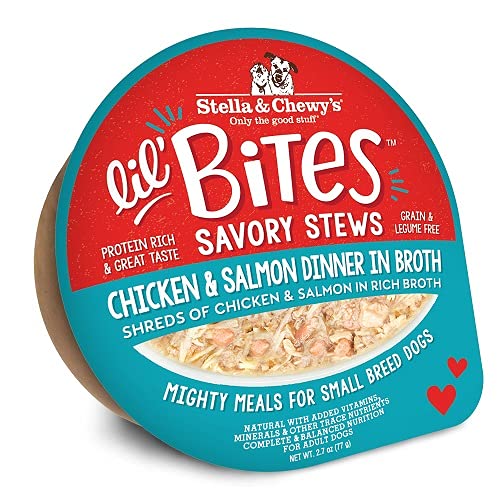 Stella & Chewy's Lil' Bites Savory Stews Chicken & Salmon Dinner in Broth for Dogs