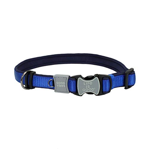 Coastal Pet Products Life is Good® Padded Dog Collar-Blue